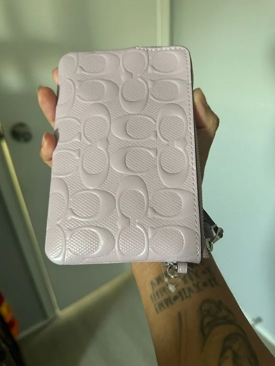 Coach Corner Zip Wristlet Wallet with Charm - Picture 8 of 10